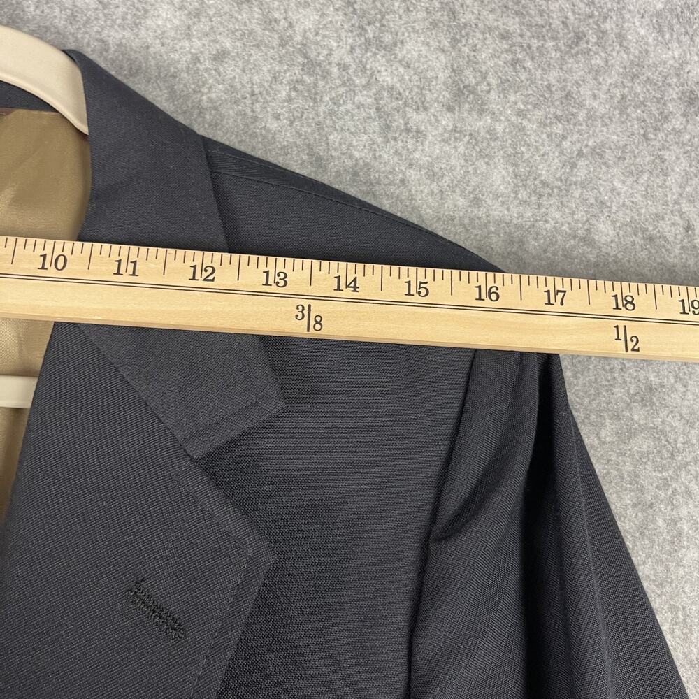 Vintage Bill Blass Blazer Sport Coat Men 40R Black Gold Button Classic Career - Picture 13 of 16